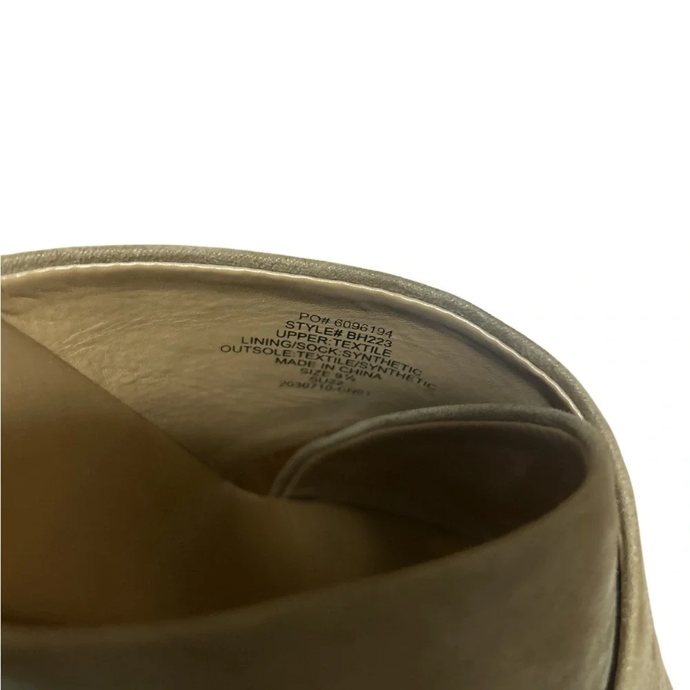 J.Crew Tan Suede Espadrille Wedge Slides Womens 9.5 Criss Cross Sandals